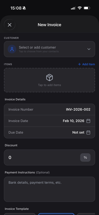 Create Invoice